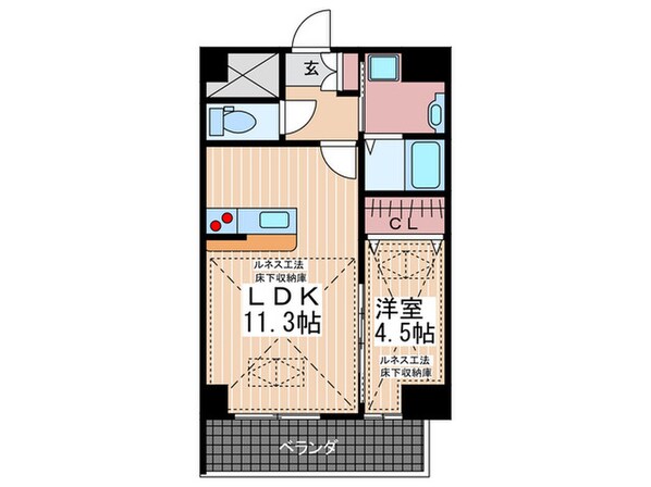 クレアトールルネス比治山の物件間取画像